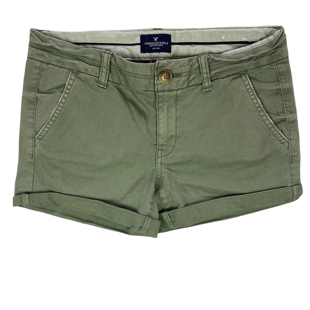 American Eagle Stretch Twill Midi Chino Short